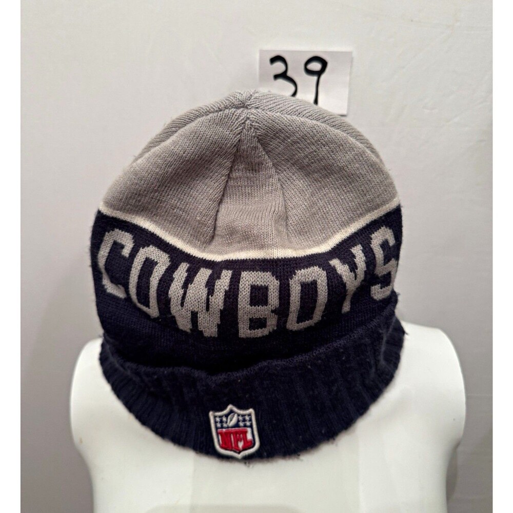 New Era Dallas Cowboys Knit Beanie Hat Gray/Blue NFL One Size
